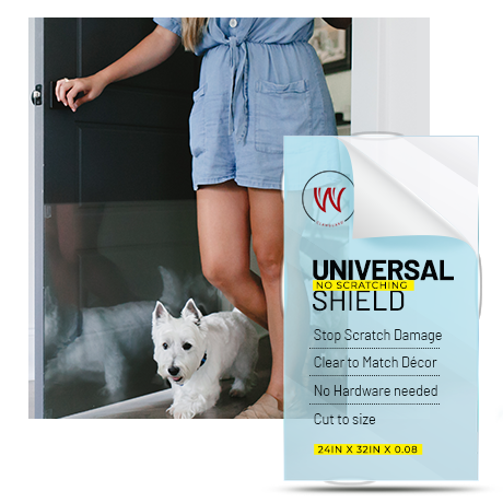 Universal Scratch Shield for Doors, Walls, Screens - 32in x 24in
