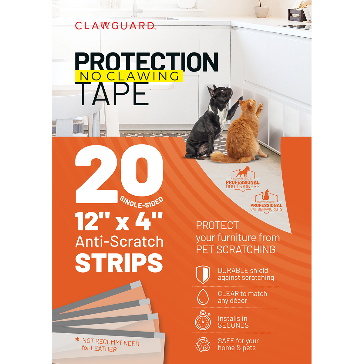 Anti-Scratch Deterrent Protection Tape - 20 Pre-Cut Strips