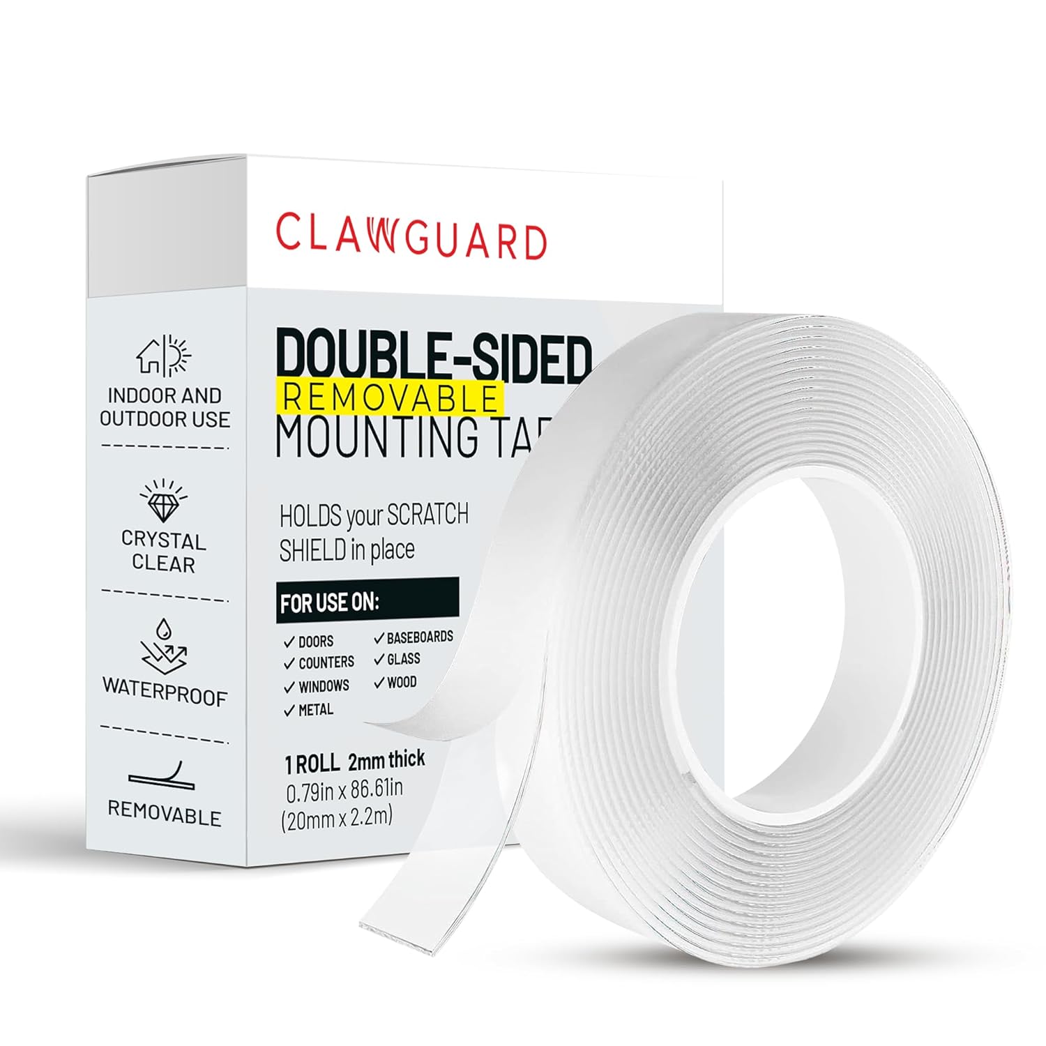 Double Sided Mounting Tape - XL Roll to Hold Shields in Place